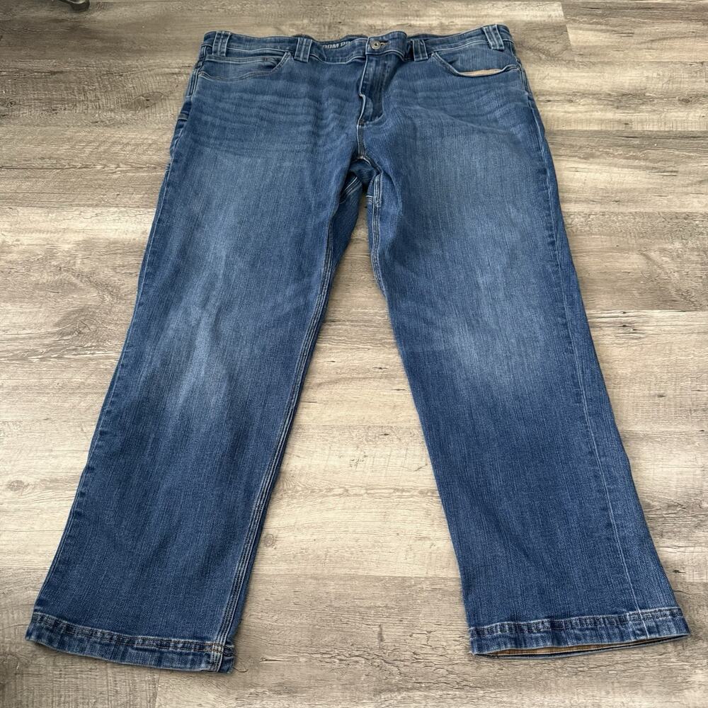 Duluth Trading Ballroom Double Flex Jeans Mens 44x30 Standard Fit Blue Stretch